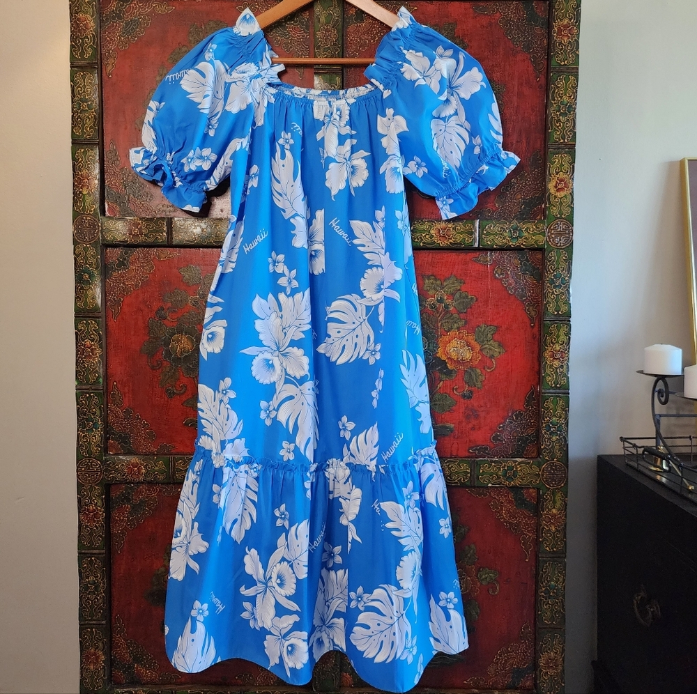 Aloha Mu'umu'u Hawaiian Luai Dress Vtg Vintage